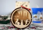 Pallina di Natale 3d in legno personalizzabili